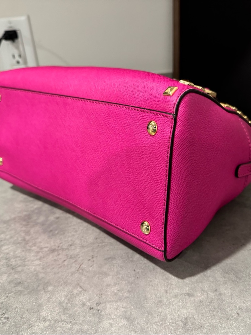 Michael Michael Kors Studded Medium Saffiano Leather Selma Satchel! NWT!! - Picture 4 of 11